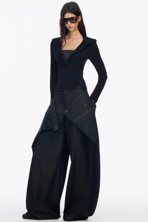 Henry Collar Knitted Top