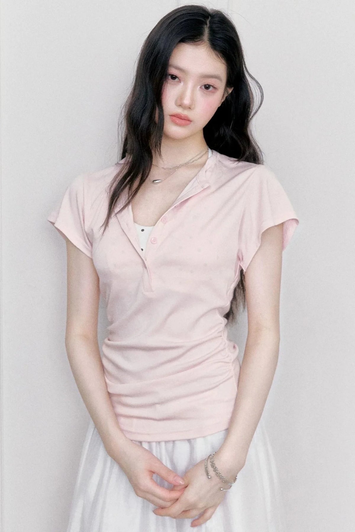 Henry Collar Slim-Fit T-Shirt Set-Up