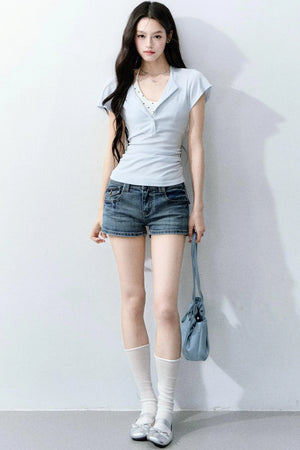 Henry Collar Slim-Fit T-Shirt Set-Up
