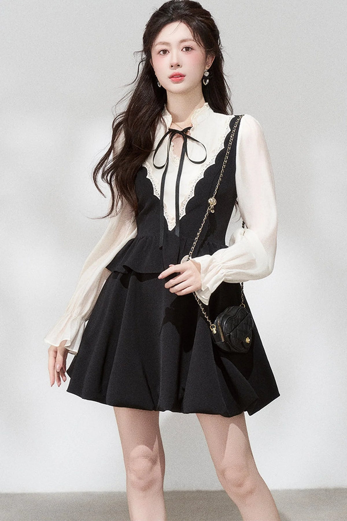 Hepburn Black Floral Dress