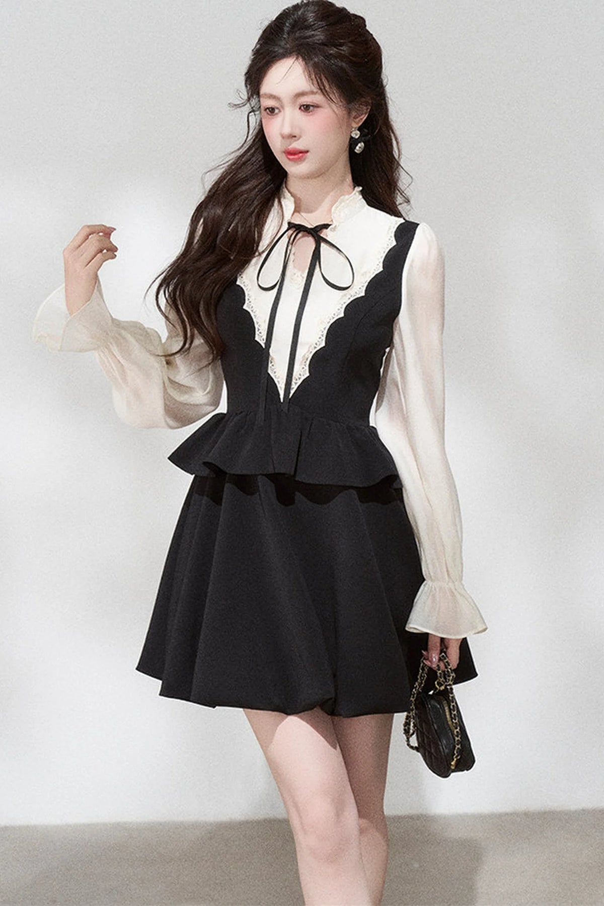 Hepburn Black Floral Dress
