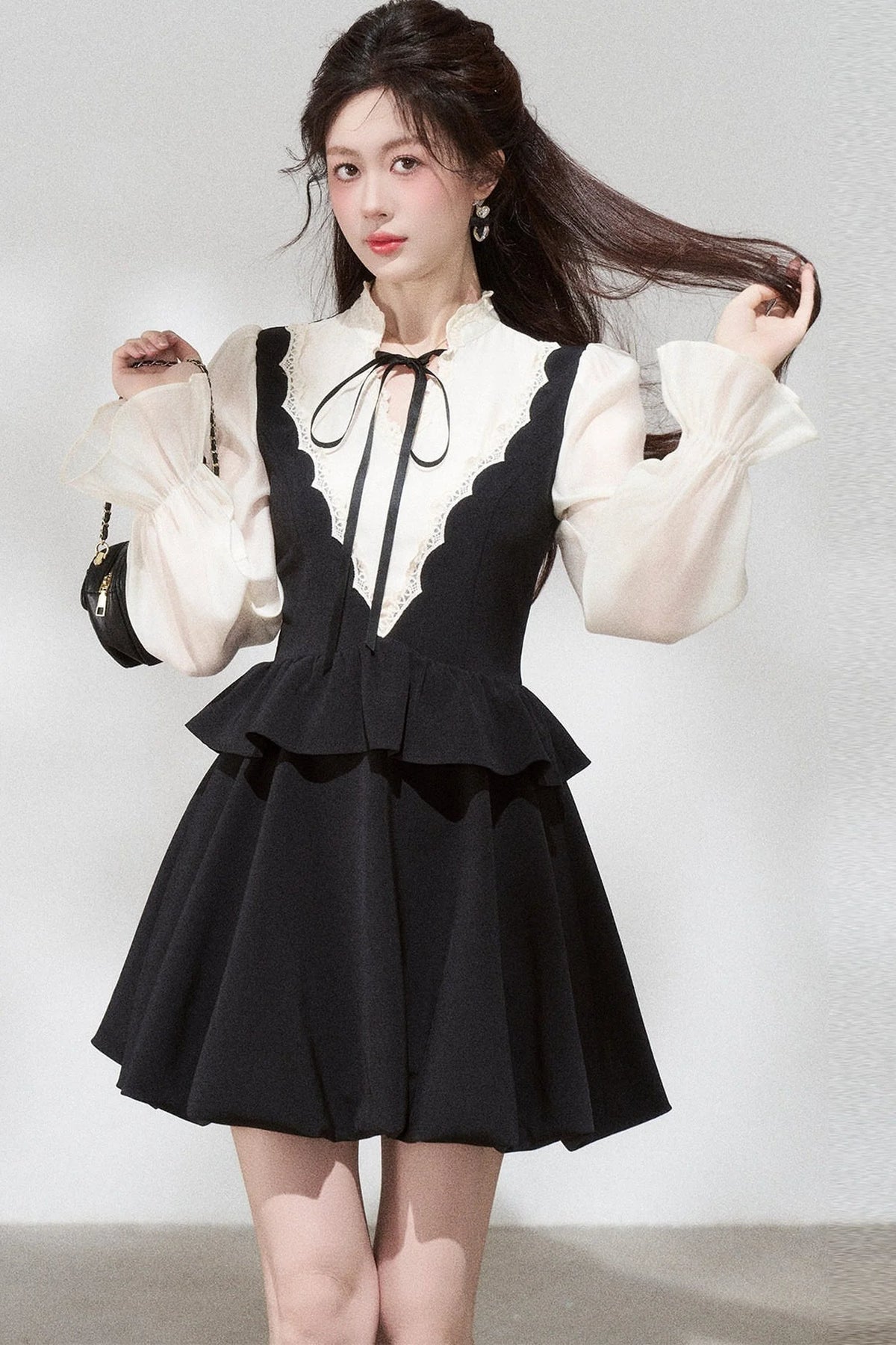 Hepburn Black Floral Dress