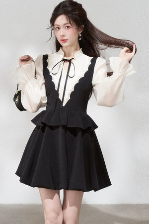 Hepburn Black Floral Dress