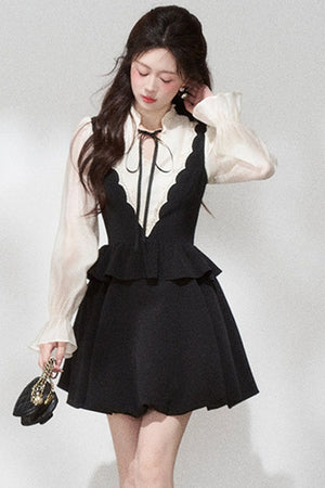 Hepburn Black Floral Dress