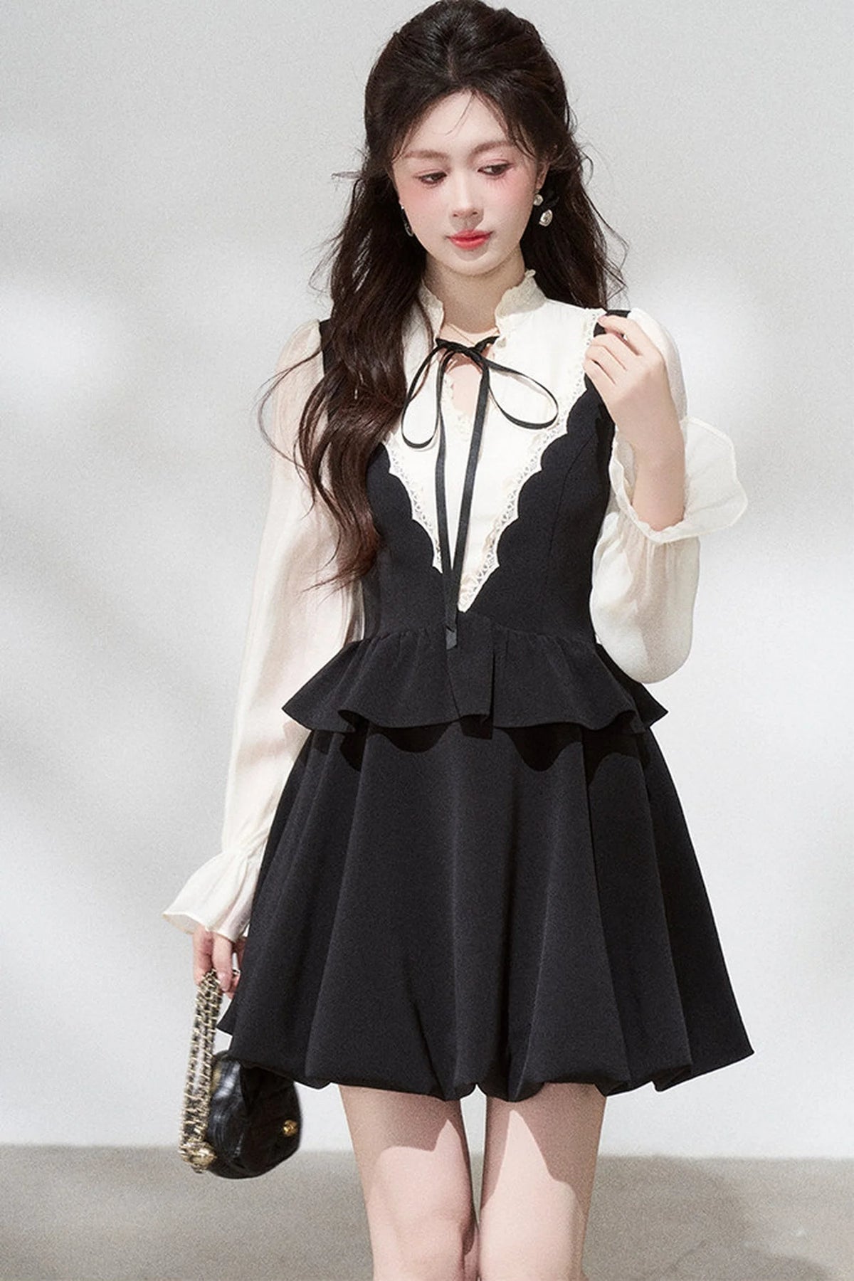 Hepburn Black Floral Dress