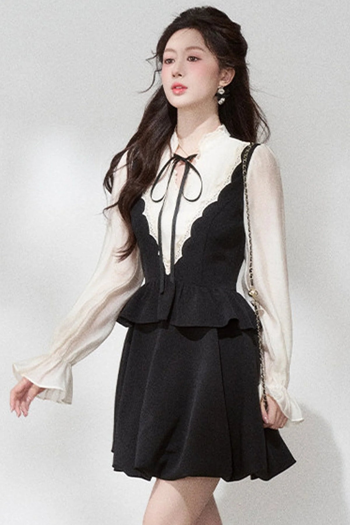Hepburn Black Floral Dress