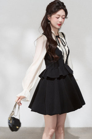 Hepburn Black Floral Dress
