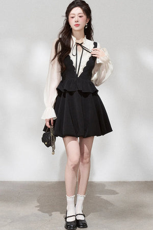 Hepburn Black Floral Dress