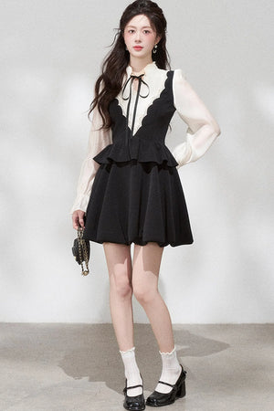 Hepburn Black Floral Dress