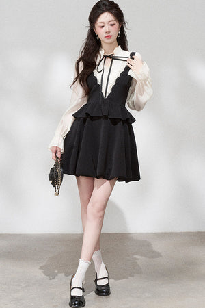Hepburn Black Floral Dress