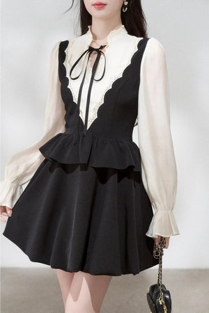 Hepburn Black Floral Dress