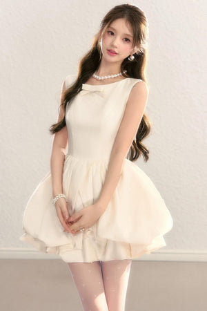 Hepburn Floral Puff Dress