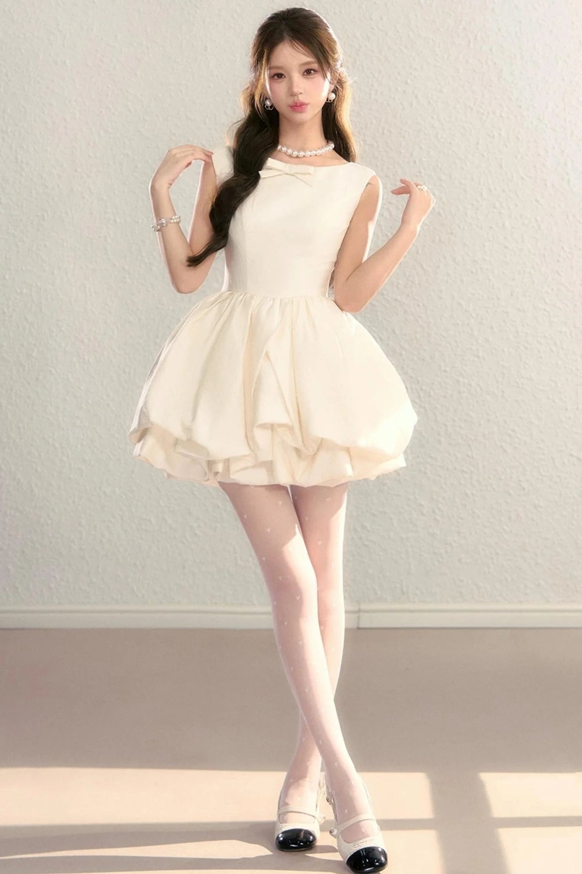 Hepburn Floral Puff Dress