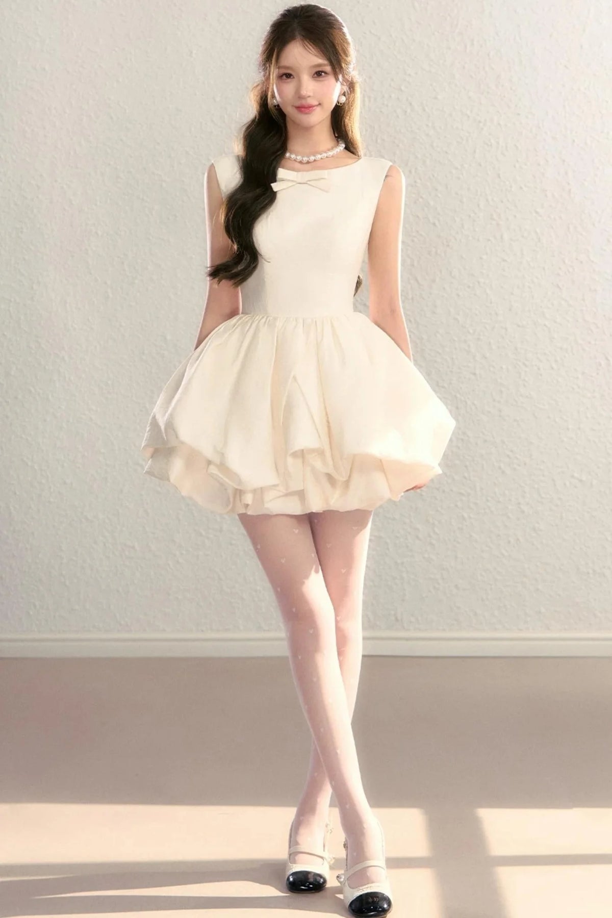 Hepburn Floral Puff Dress