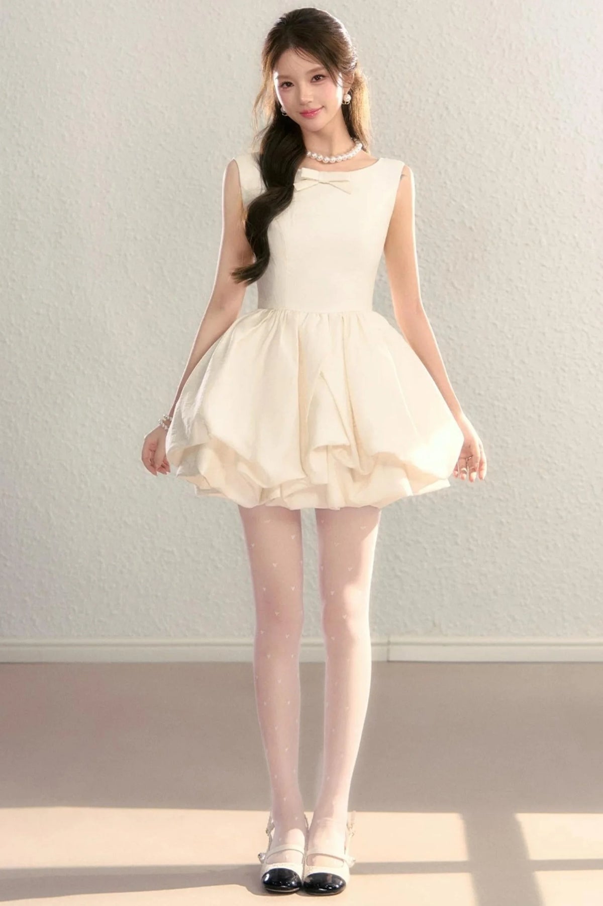 Hepburn Floral Puff Dress