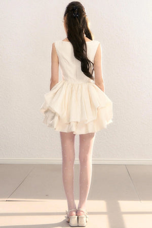 Hepburn Floral Puff Dress
