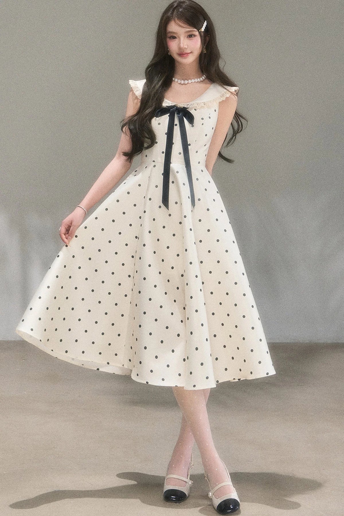 Hepburn Polka Dot Dress