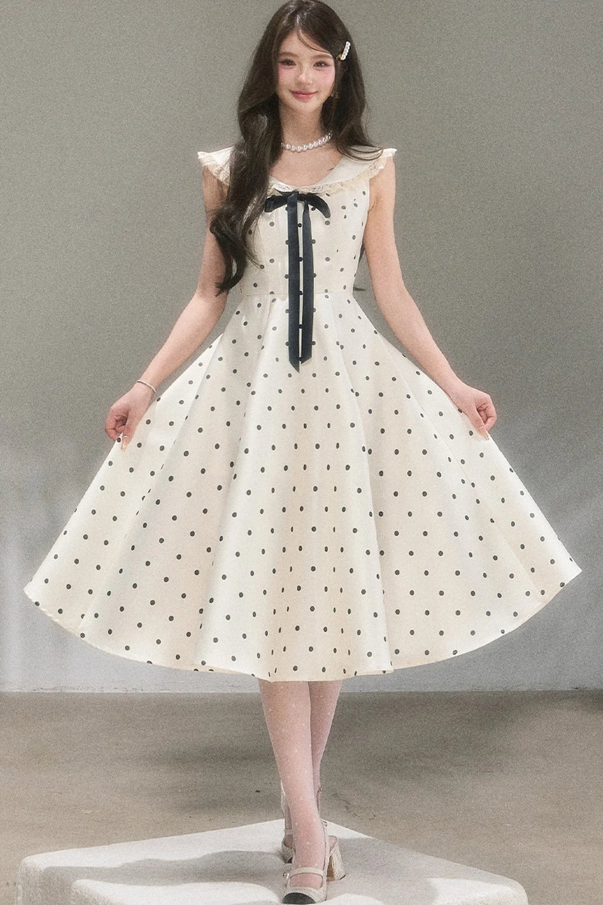Hepburn Polka Dot Dress