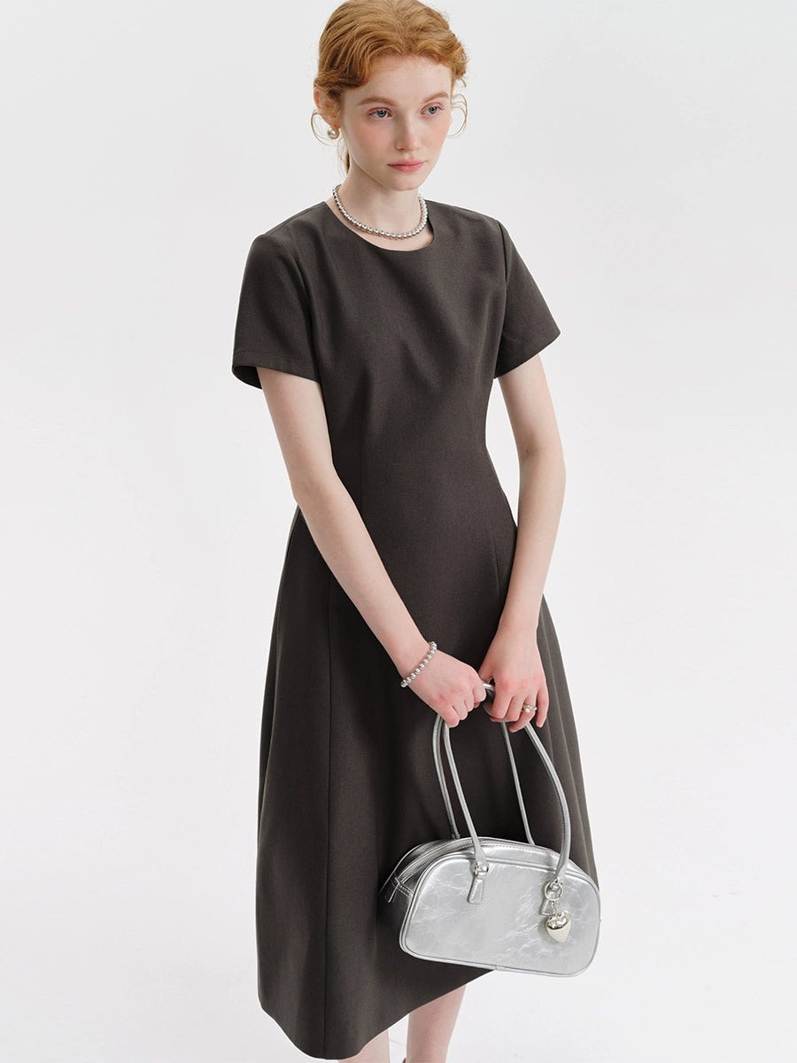 Hepburn Style Slim Long Dress