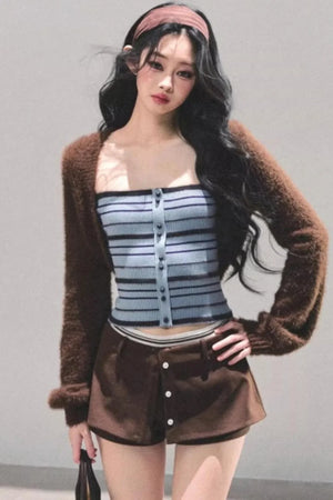 Hibiscus Knit Sweater Coat