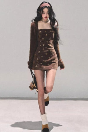 Hibiscus Knit Sweater Coat