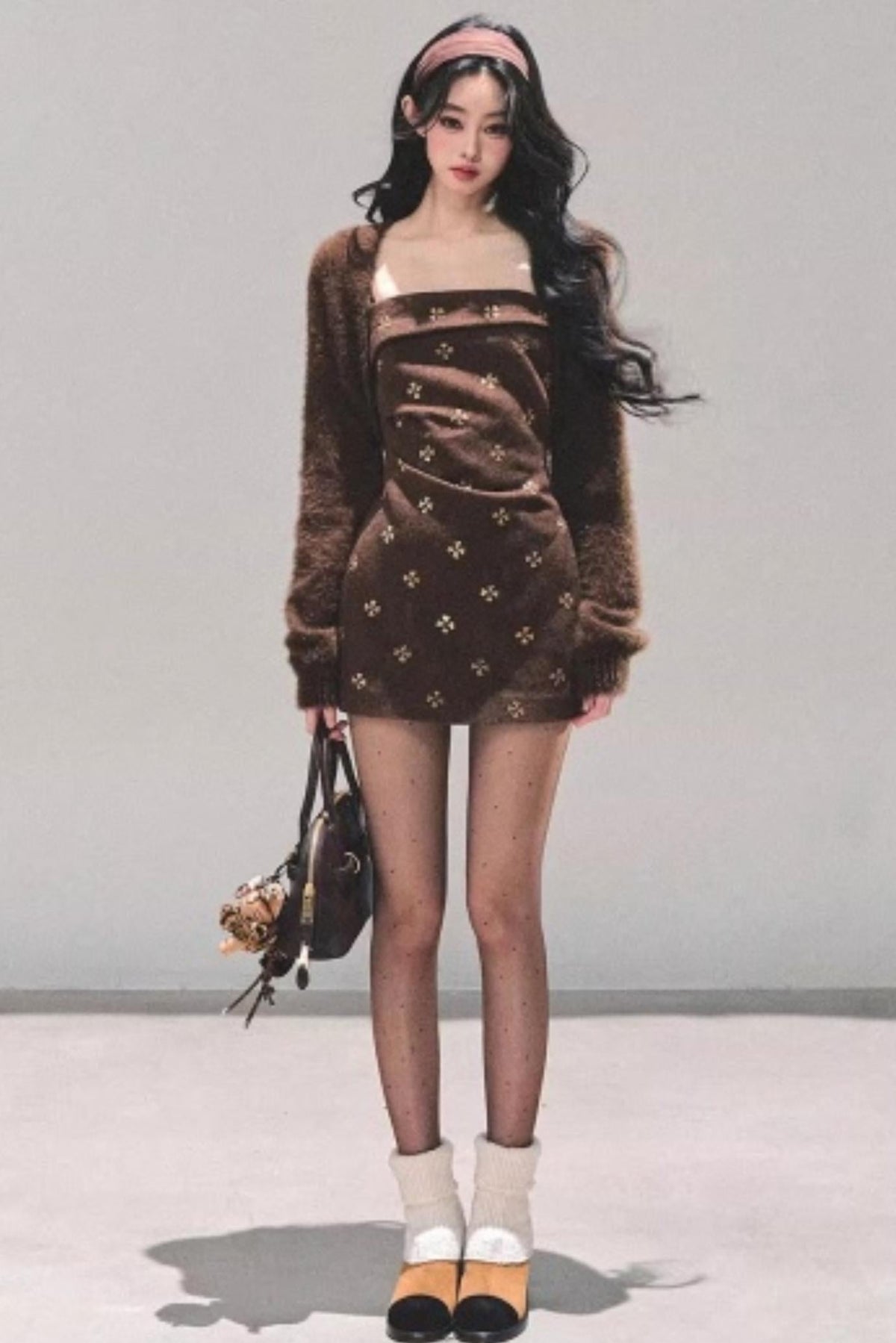 Hibiscus Knit Sweater Coat