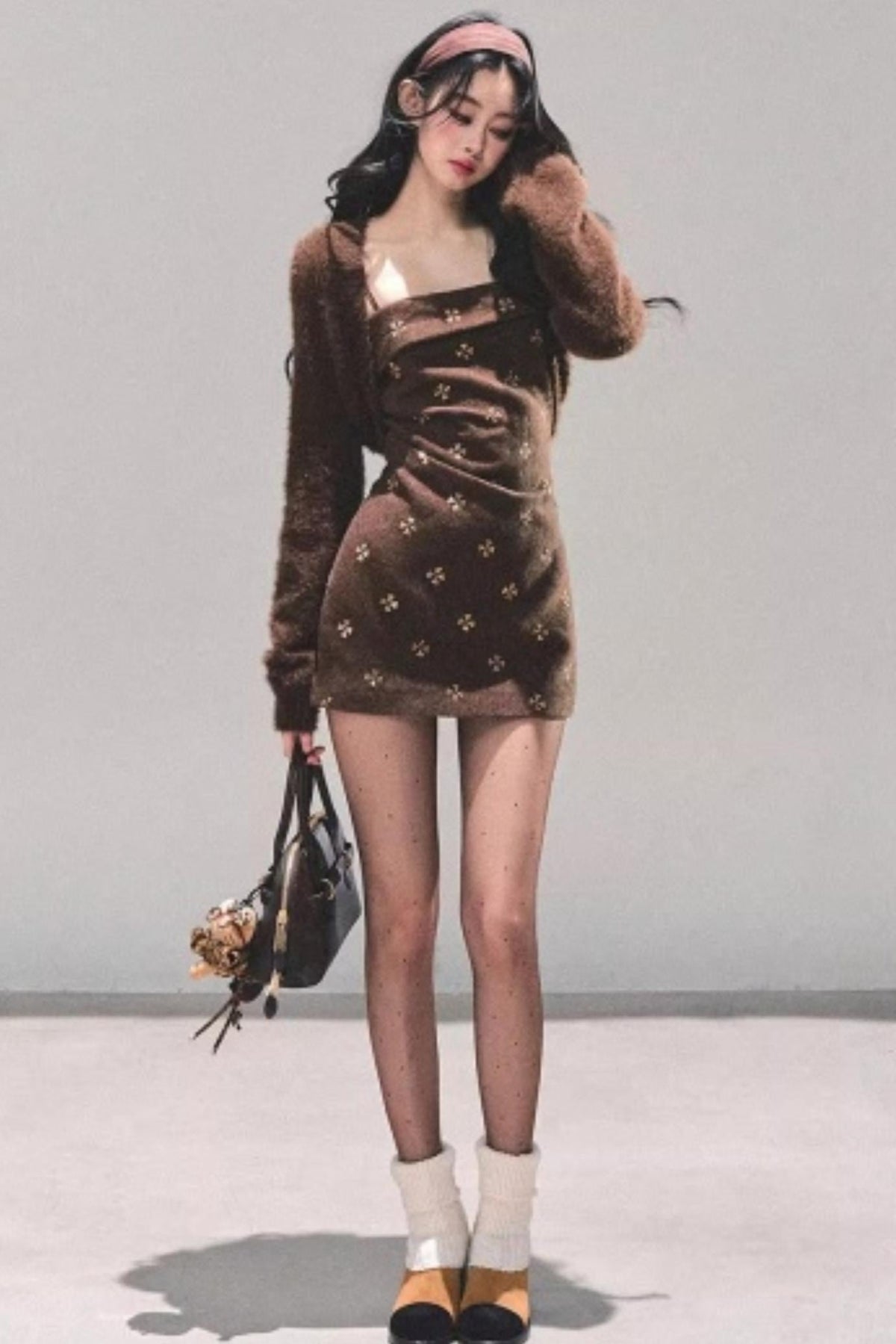 Hibiscus Knit Sweater Coat