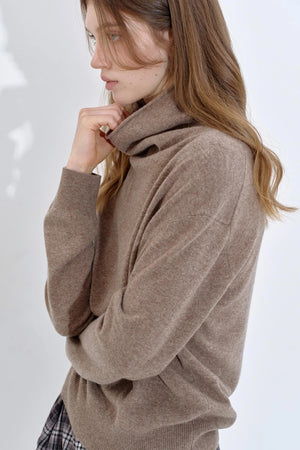 High Cashmere Wool Tricolor Knit Top