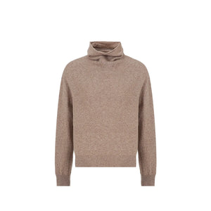 High Cashmere Wool Tricolor Knit Top