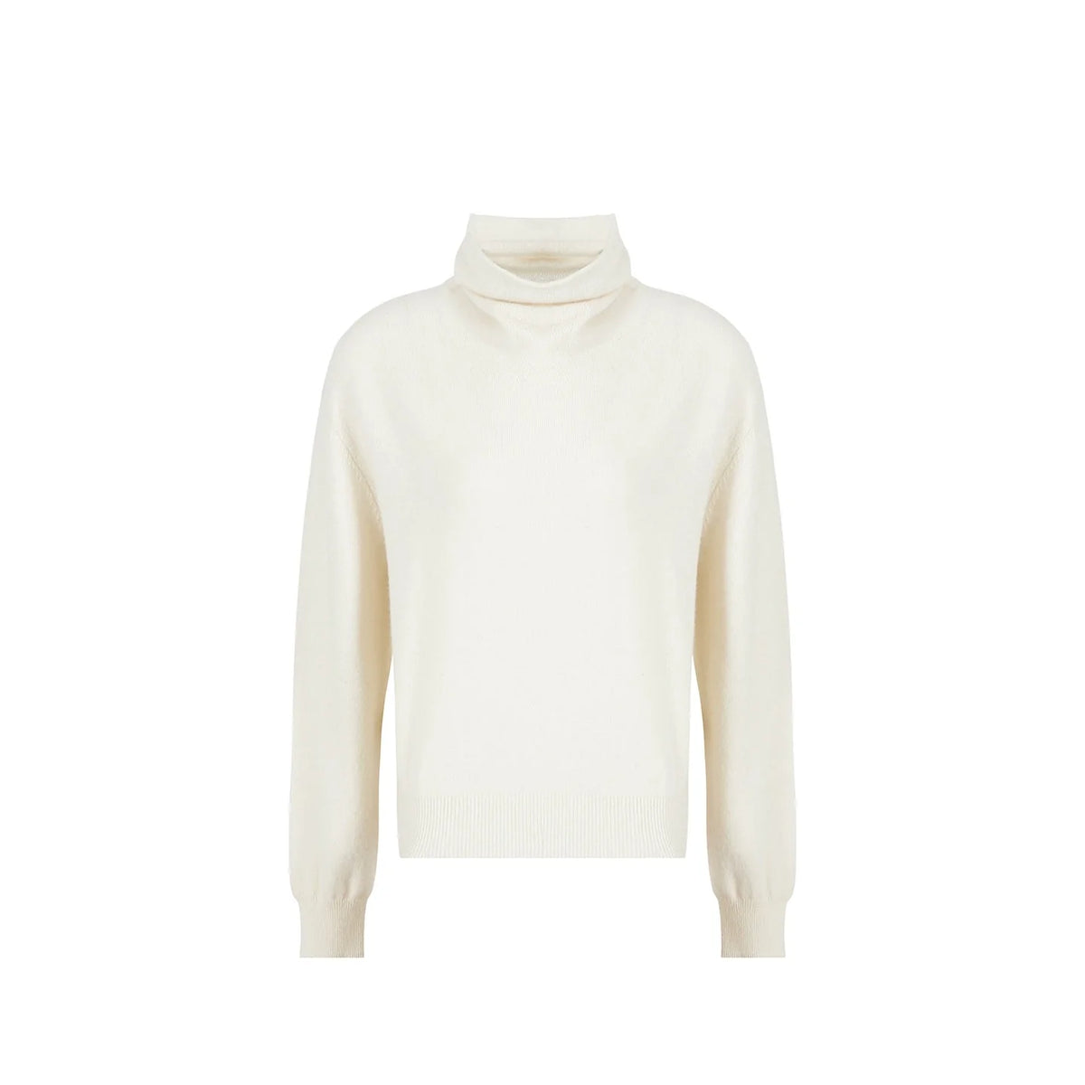 High Cashmere Wool Tricolor Knit Top