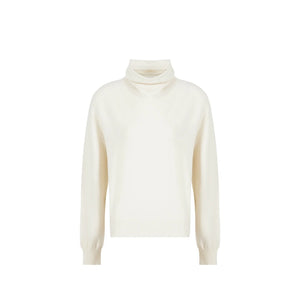High Cashmere Wool Tricolor Knit Top