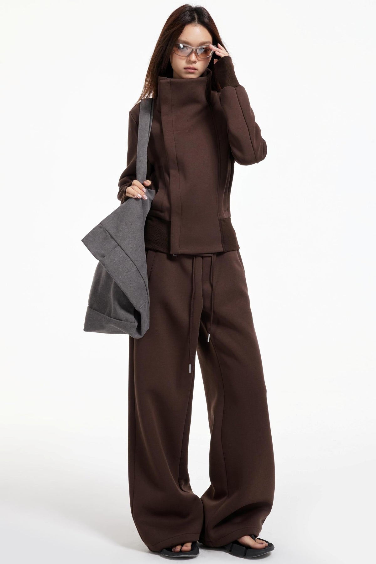 High Collar Slim Jacket Set-Up