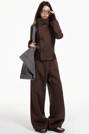 High Collar Slim Jacket Set-Up