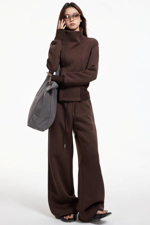 High Collar Slim Jacket Set-Up