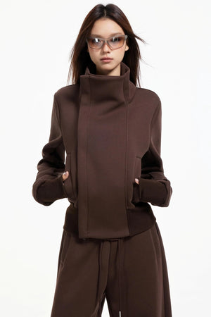High Collar Slim Jacket Set-Up