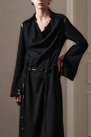 High-End Black Long Dress