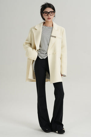 High-End Black Wool Tweed Jacket