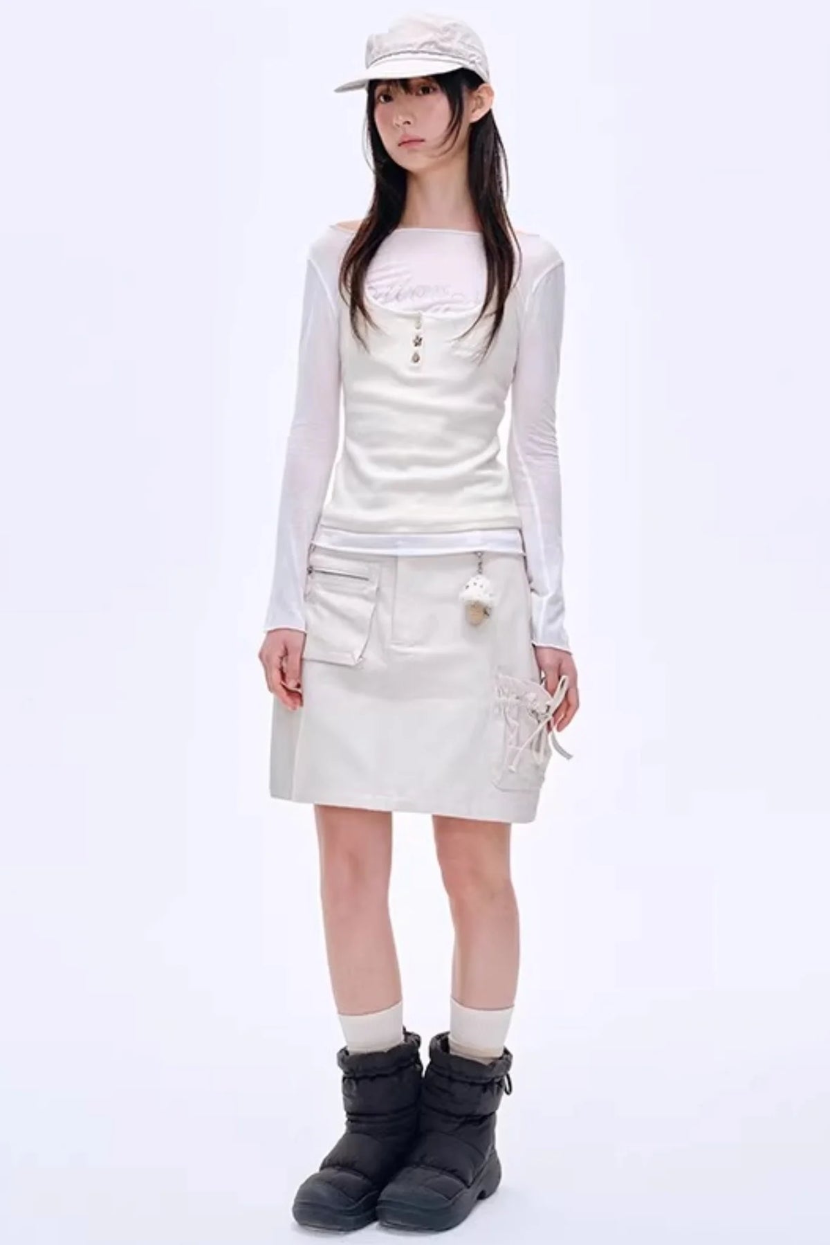 High-End Cotton A-Line Skirt
