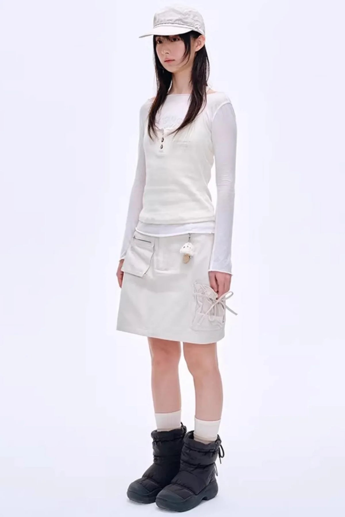 High-End Cotton A-Line Skirt