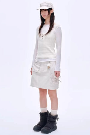 High-End Cotton A-Line Skirt