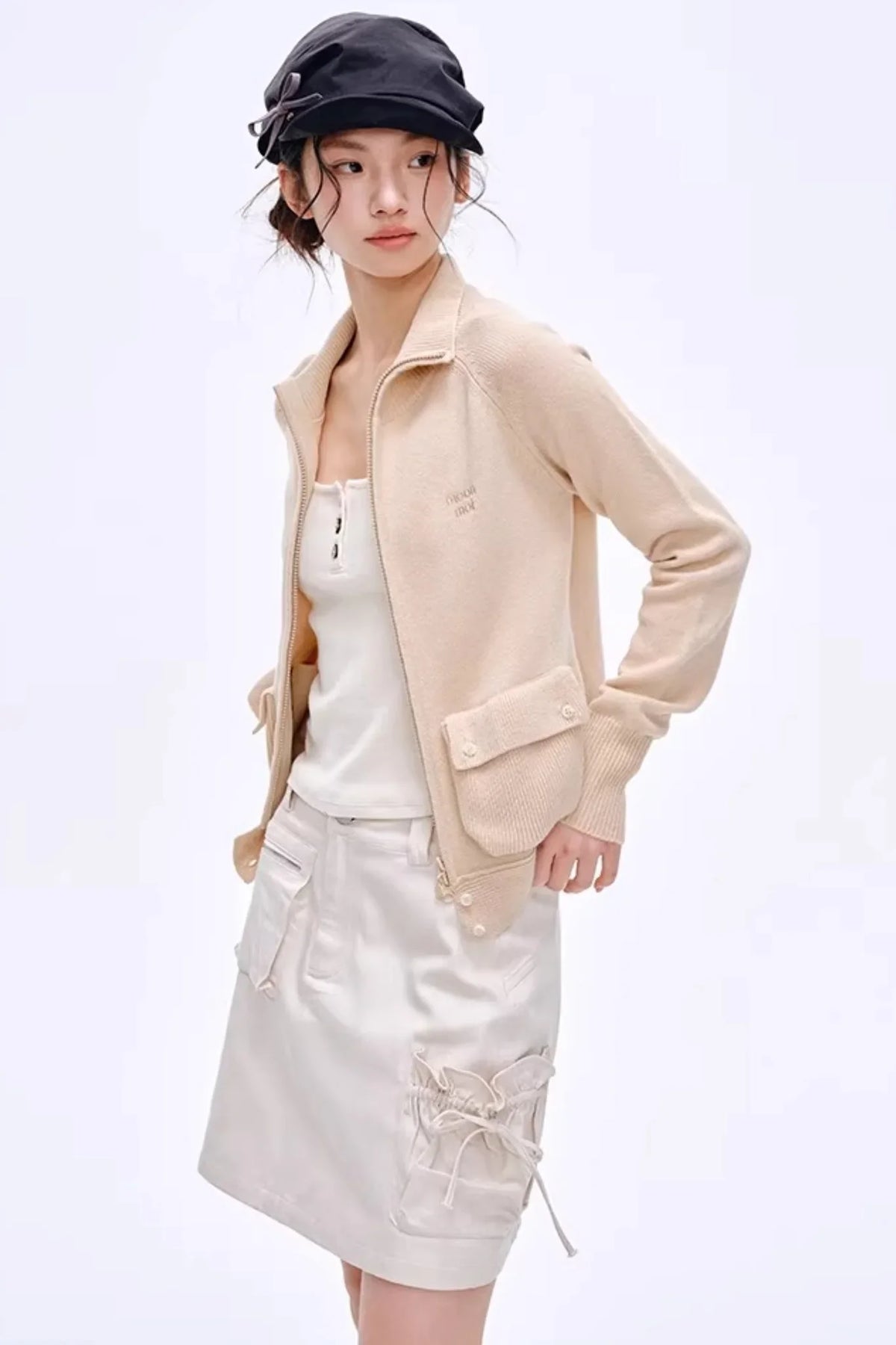 High-End Cotton A-Line Skirt