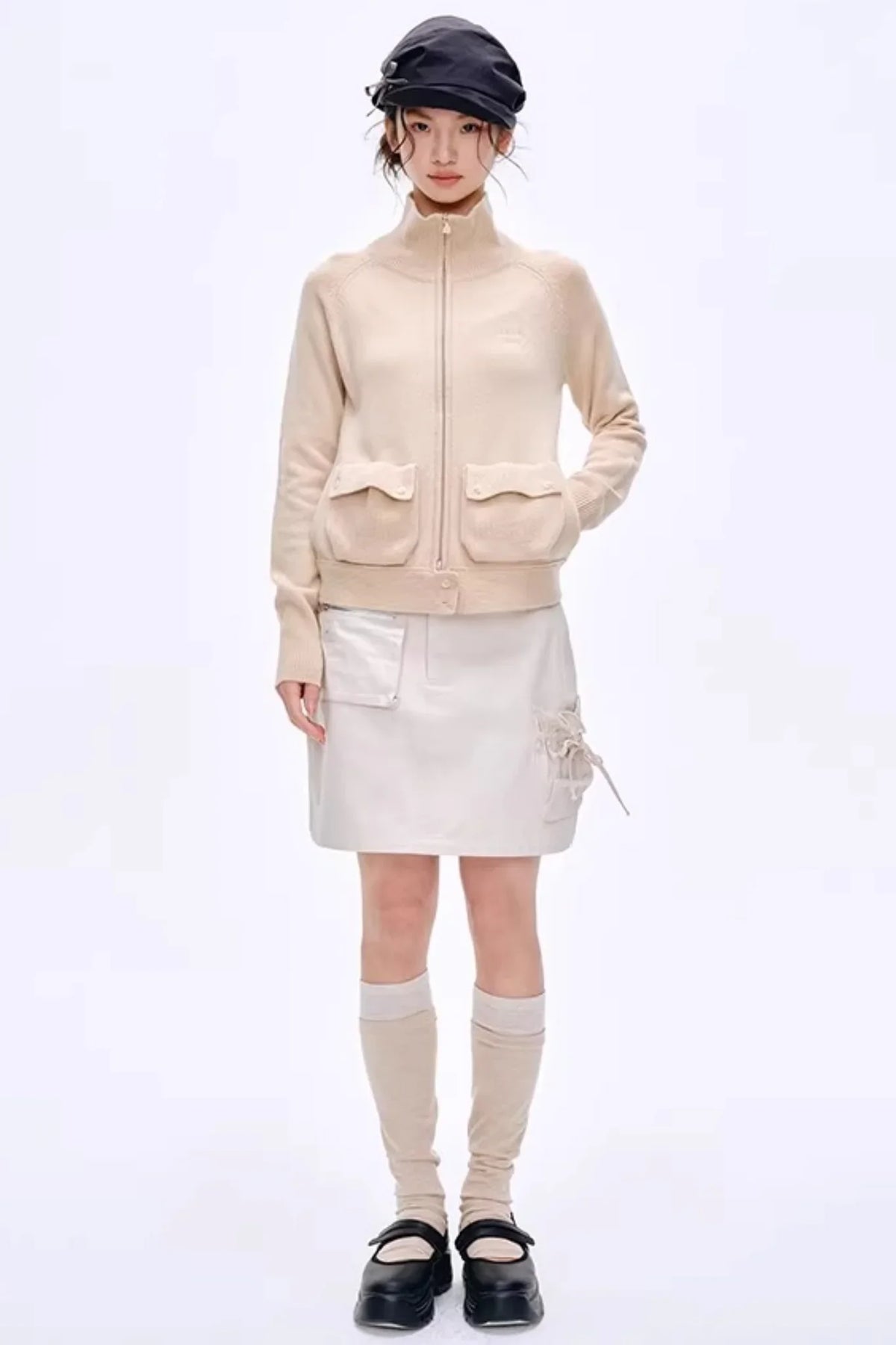 High-End Cotton A-Line Skirt