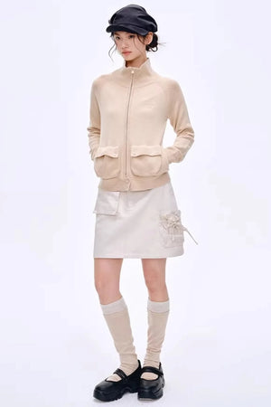 High-End Cotton A-Line Skirt