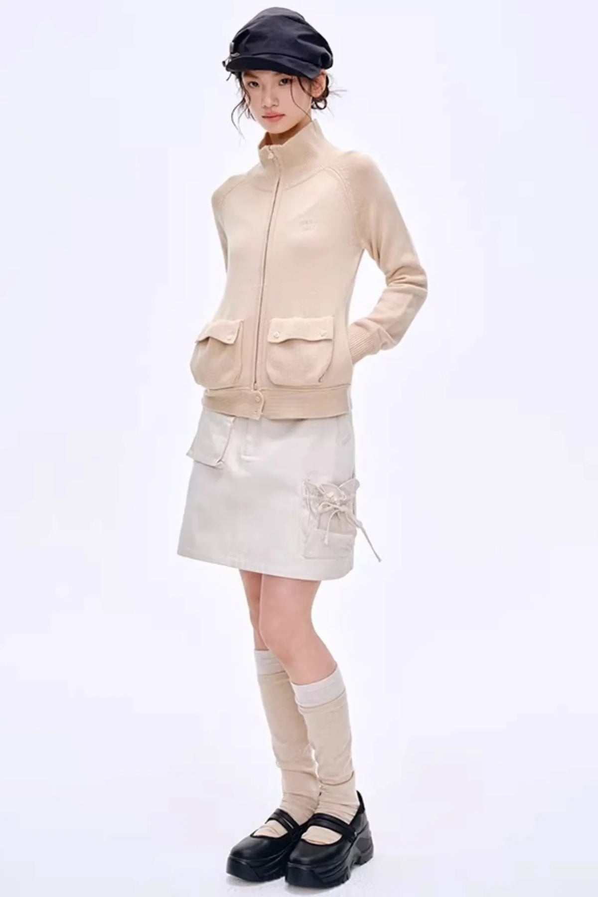 High-End Cotton A-Line Skirt