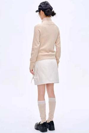 High-End Cotton A-Line Skirt