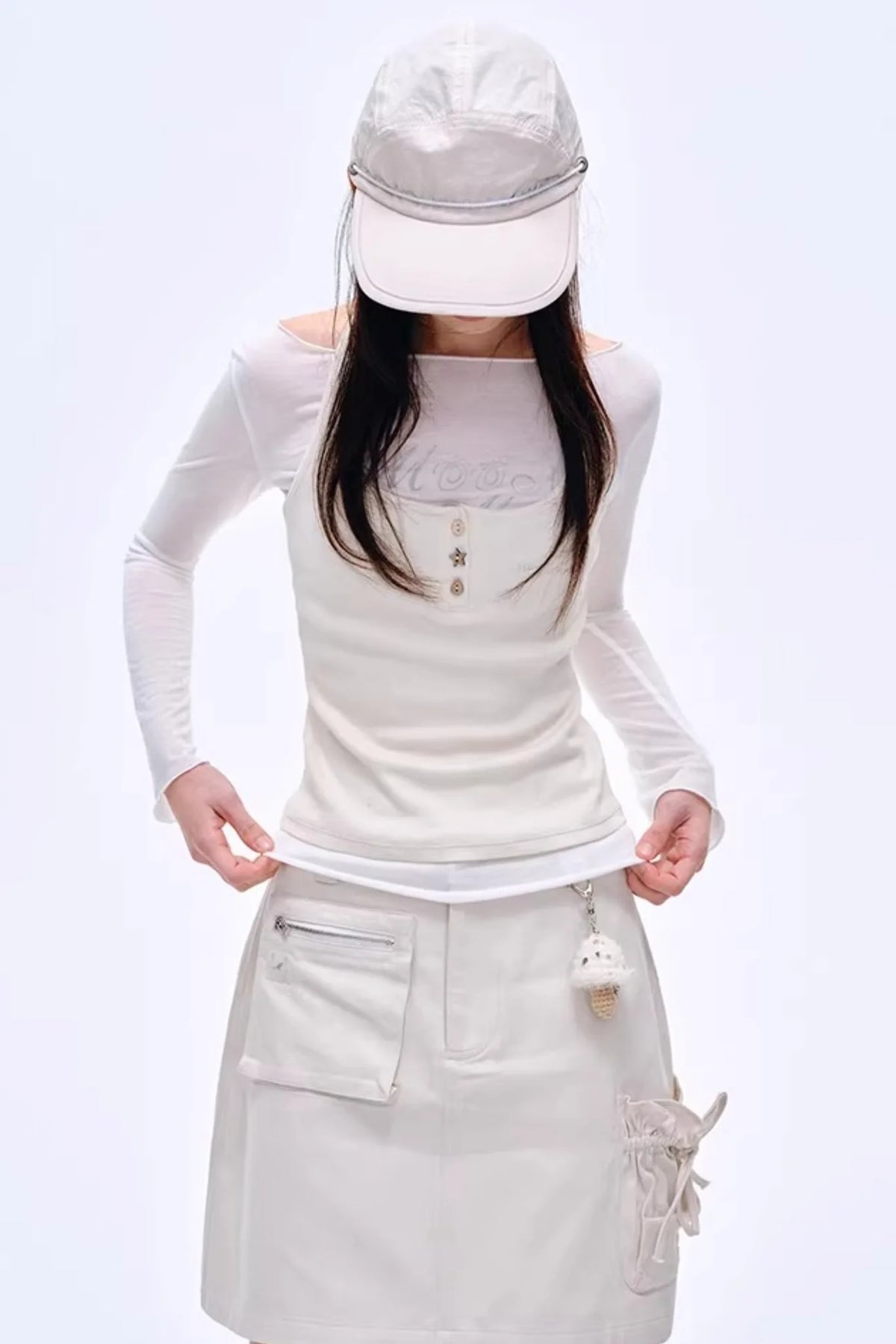 High-End Cotton A-Line Skirt