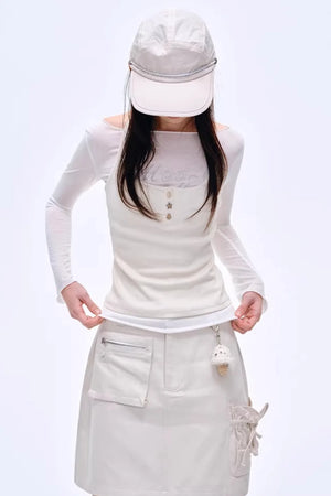 High-End Cotton A-Line Skirt