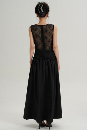 High End Lace Slim V-Neck Dress