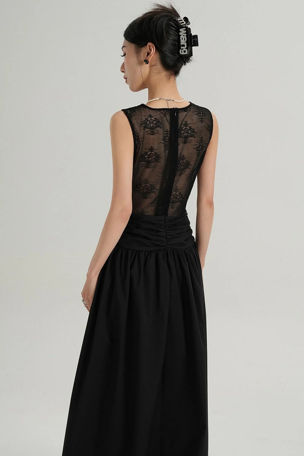 High End Lace Slim V-Neck Dress