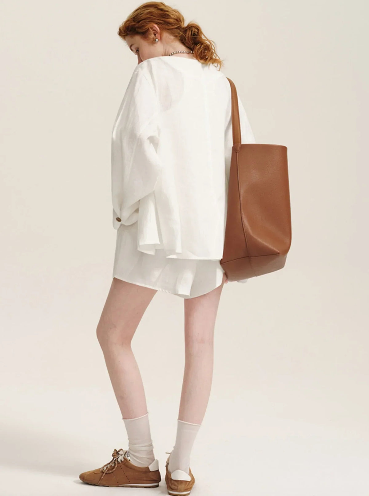 High-End Ramie Sunscreen Shirt Set